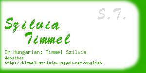 szilvia timmel business card